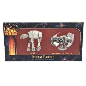 Star Wars Metal Earth AT-AT Darth Vader TIE Fighter Model Kit Sealed NIB